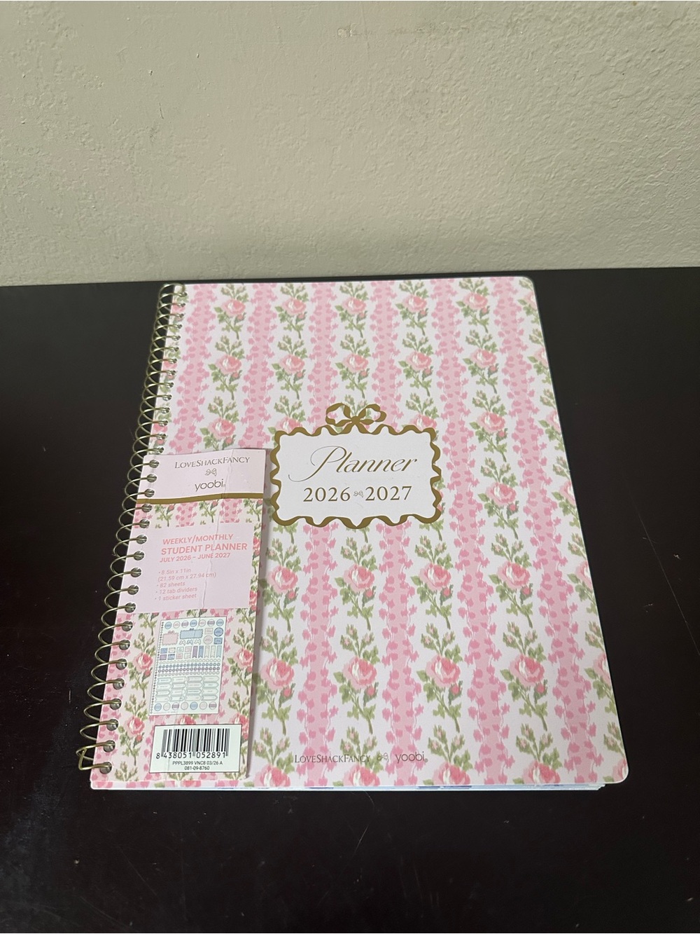 Love Shack Fancy x Target Yoobi Student Planner 2026-2027 in Strawberry Macaroon